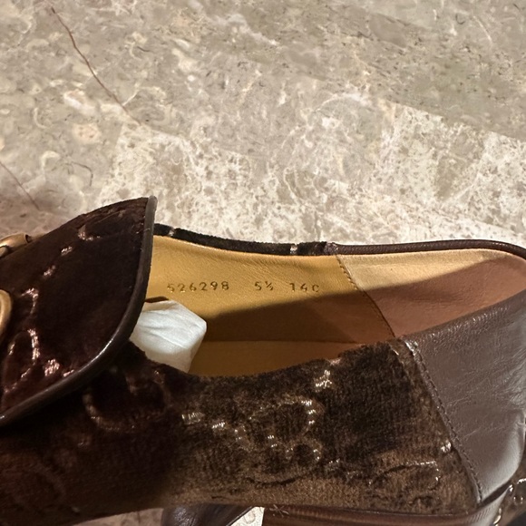 Gucci Loafers Chocolate and Gold size 5.5 - Picture 10 of 10